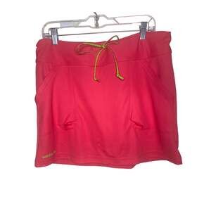 Adidas Golf Pink SKort Pink and Green - Large